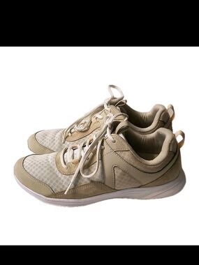 Vionic Chance Sneakers Size 9.5 Women’s Beige Tan Walking Shoes Orthotic Support